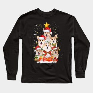 Funny Chihuahua Dog Christmas Tree Gift Xmas for Men Women Long Sleeve T-Shirt